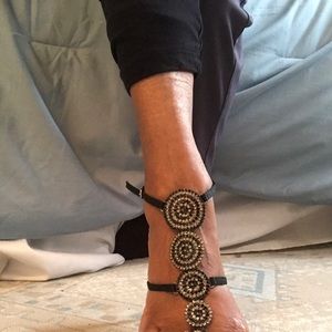 Black stiletto shoes